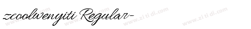 zcoolwenyiti Regular字体转换
